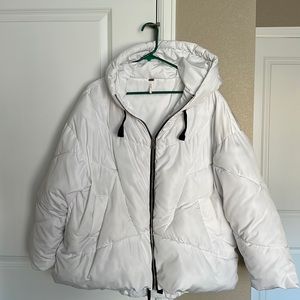 Free People white puffer jacket